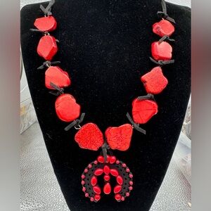 Western semi stone 32” red